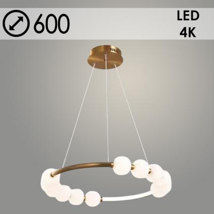 Люстра P930-600 AB бронза 60W LED 4000K d600 h100, ZOK24